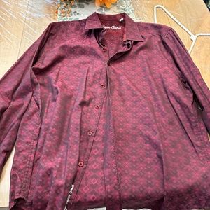 Robert Graham X-Large Red L/S Broken Button - Final Sale